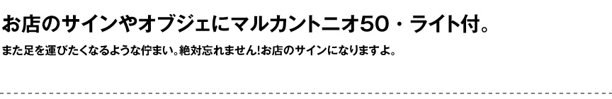 ライト【マルカントニオライト50屋内】